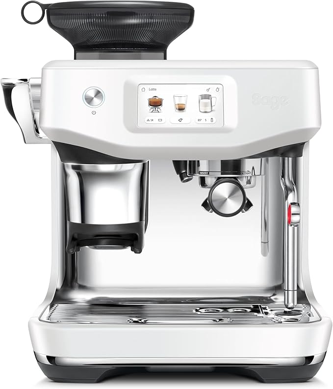 # Sage Barista Touch Impress Bean-to-Cup Espresso Machine – Sea Salt | Cold Brew, Guided Barista Touchscreen, ThermoJet, 30 Grind Settings & 14 Presets
