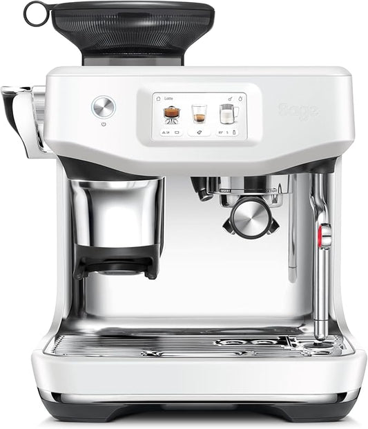 # Sage Barista Touch Impress Bean-to-Cup Espresso Machine – Sea Salt | Cold Brew, Guided Barista Touchscreen, ThermoJet, 30 Grind Settings & 14 Presets